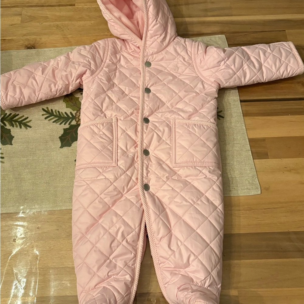 Polo by Ralph Lauren Pink Quilted Kids Jacket - Picture 3 of 6